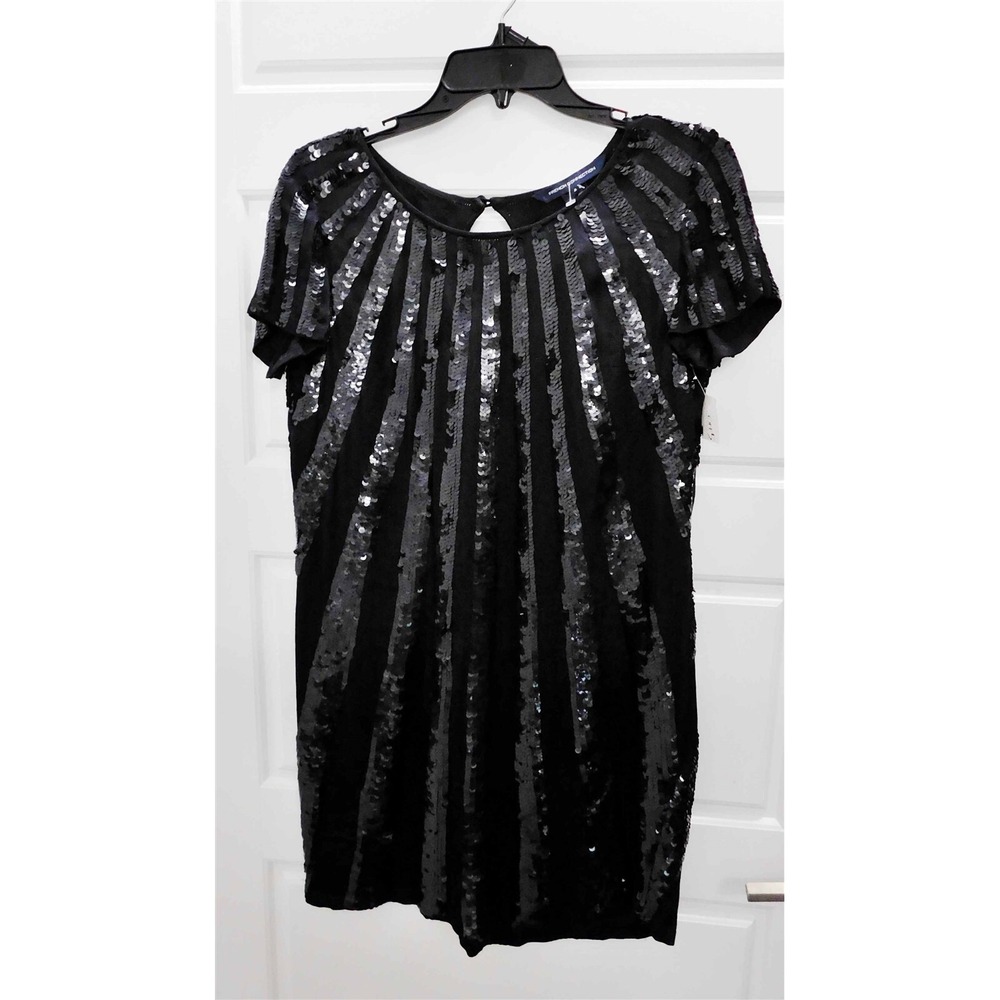 New French Connection Black‎ Sequin Dress sz 4